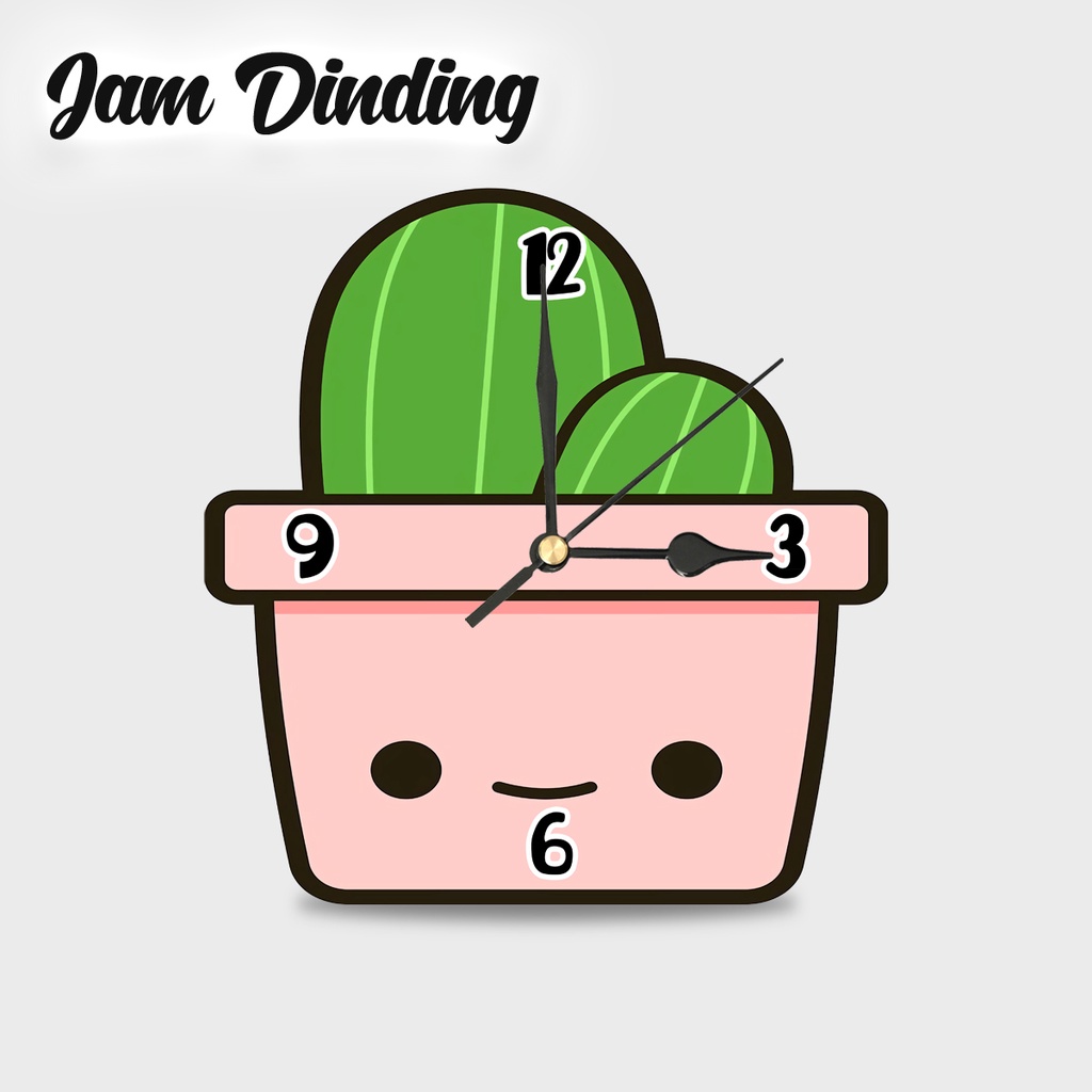 PROMO HIASAN JAM DINDING/Hiasan Jam Dinding Cantik/ Hiasan Jam Dinding Unik/ Jam Dinding Cantik-Kaktus-2