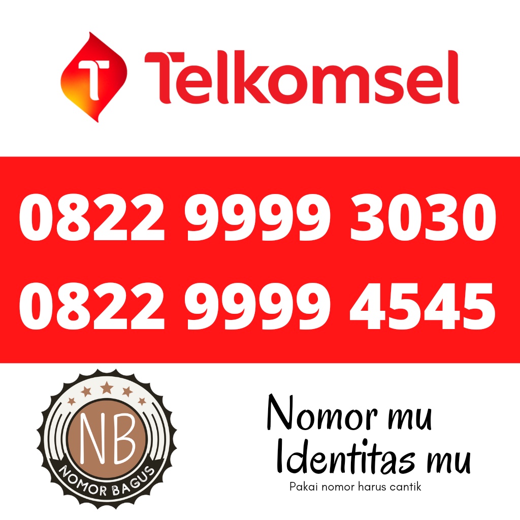 Kartu perdana telkomsel simpati nomor cantik 9999 3030 9999 4545
