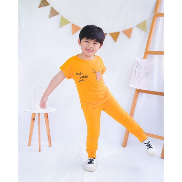 Setelan Anak Boboho Unisex Original Lucuna Pajamas Kaos Super Premium