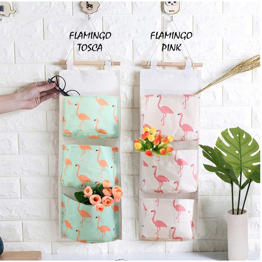 Pouch Hanging Organizer Rak Gantung 3 Sekat Storage Bag