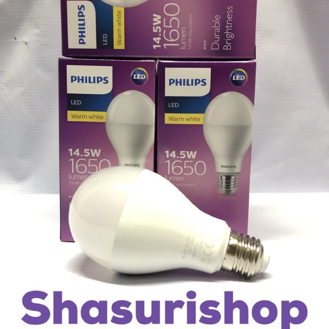 PHILIPS LED 14,5 W WATT 14,5W WARM WHITE CAHAYA KUNING