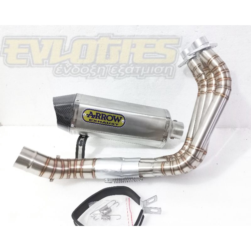 knalpot Arrow ujung carbon Model 4 silinder untuk KAWASAKI ER6n ER6f VERSYS 650ccNINJA 650cc