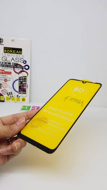 KOREAN Tempered Glass Redmi Note 7 6.3 inchi TG 5D Xiaomi Note 7 FULL SCREEN FULL GLUE Anti Gores Kc