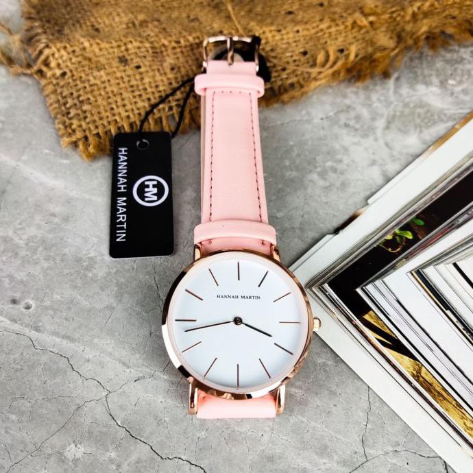 Jam Tangan Wanita Hannah Martin Simple Design Original | Women Watch - Cb36-Ff