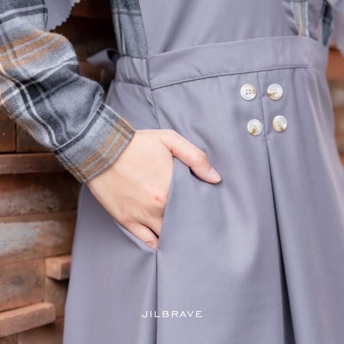 Yurim Dress dari Yuji Couple Jilbrave Warna Dark Grey Best Seller