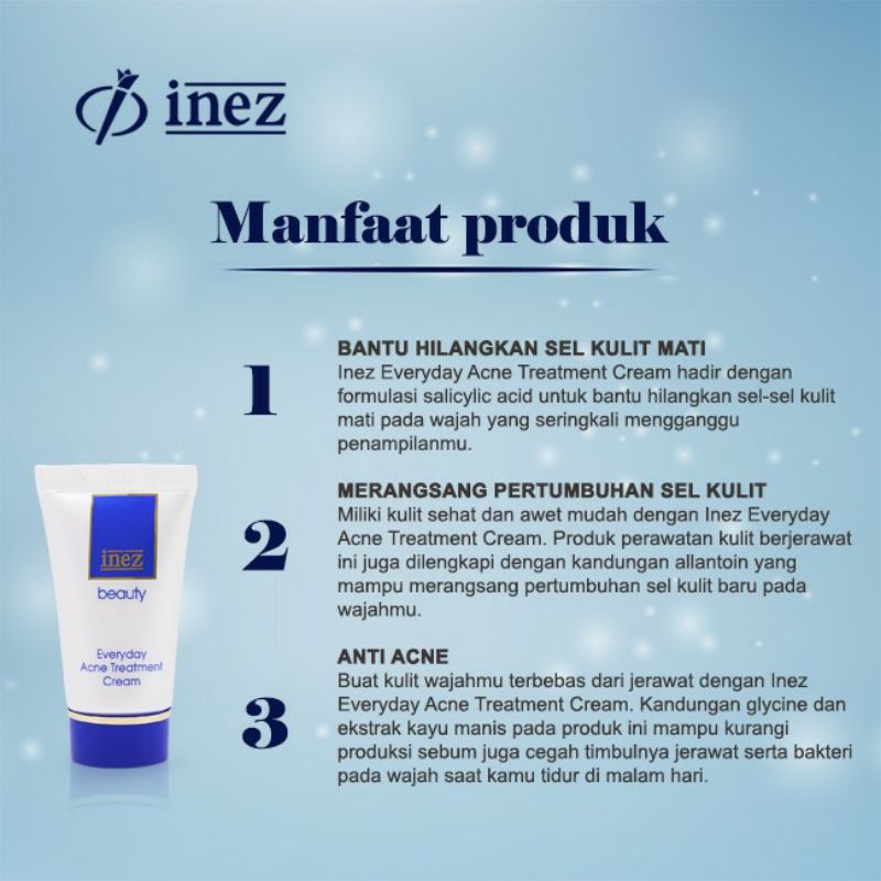 INEZ Everyday Acne Treatment Cream / Krim Jerawat