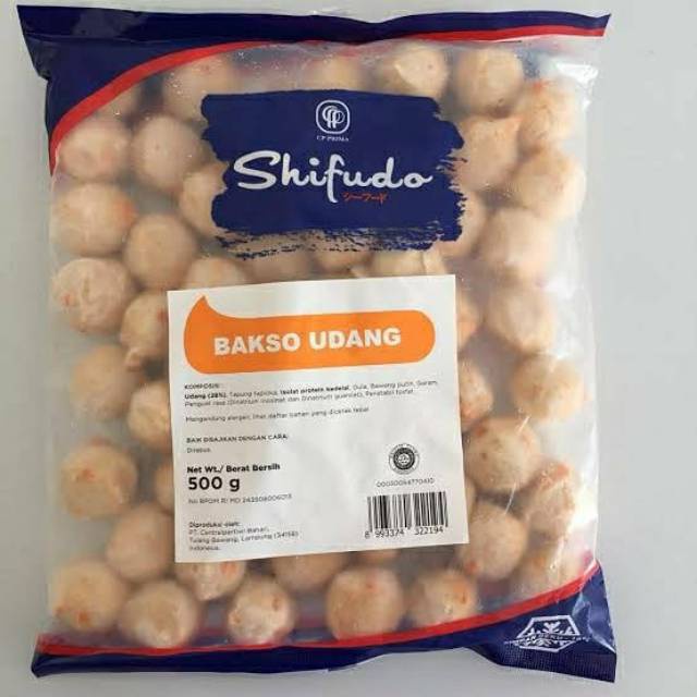 

Shifudo Bakso Udang 500gr BARCODE 8993374322194 FROZEN FOOD GRAB GOJEK