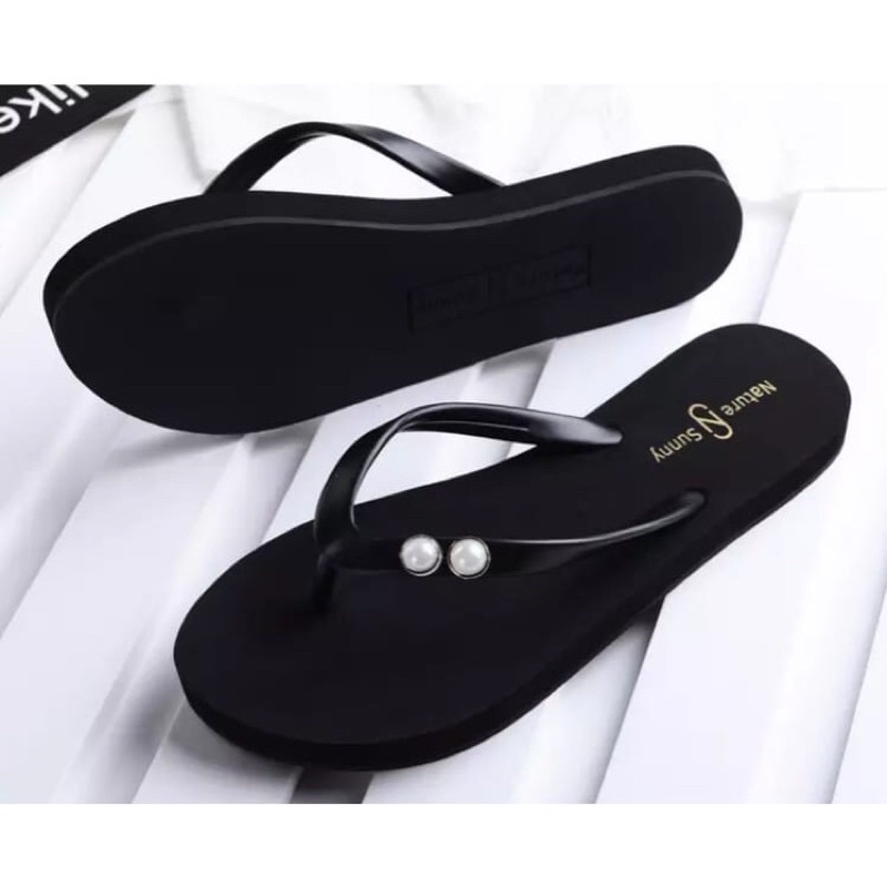 Sandal Wanita Jepit Mutiara Sendal Flip Flop