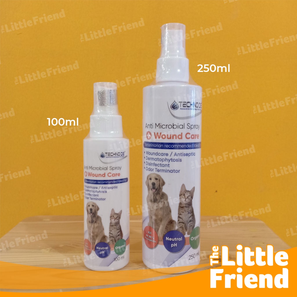 Techno De Disinfectant &amp; Antiseptic Pet Care Spray Membantu Penyembuhan Luka dan Jamur Anjing Kucing