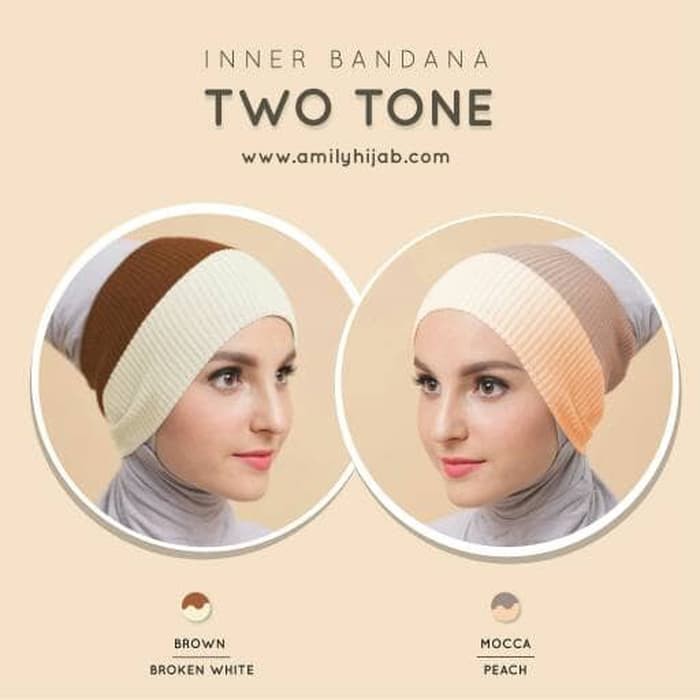 Ciput Bandana Rajut Two Tone - 10 Motif