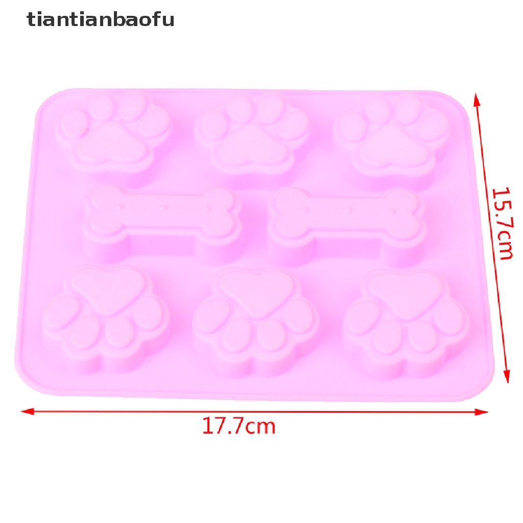 [tiantianbaofu] Silicone Baking Mold Dog Bone Dog Footprint Cake Mold Food Grade Baking Mould Boutique