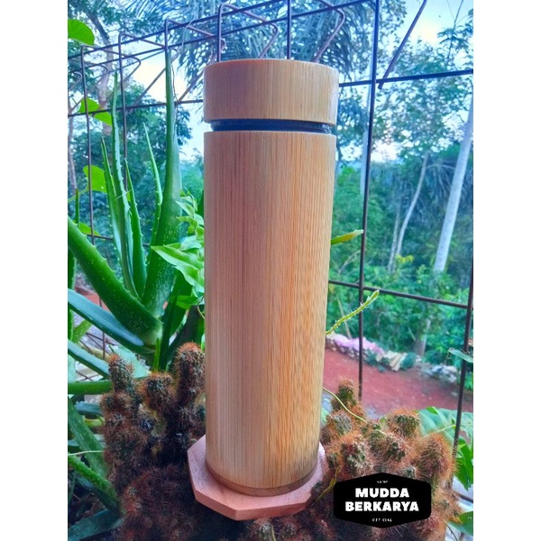 Tumbler/ Termos Bambu Gelas Bambu Cangkir Bambu Stainless Unik Cantik Elegant Bamboo Indo-1