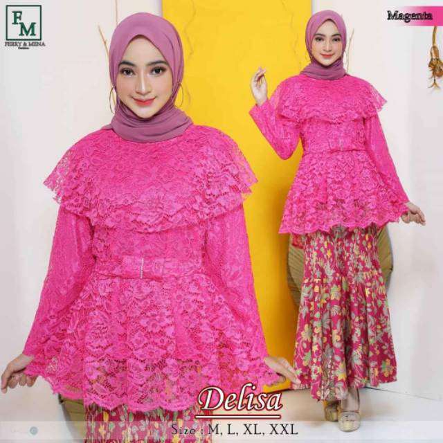 SET KEBAYA DELISA KEBAYA MODERN/KEBAYA TUNANGAN/KEBAYA WISUDA/KEBAYA KONDANGAN