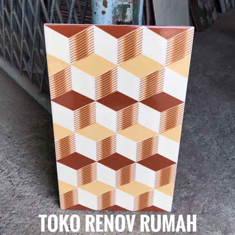 keramik 25x40 hexagon 3D/ keramik dinding kamar mandi/ keramik dapur/ keramik dinding pagar