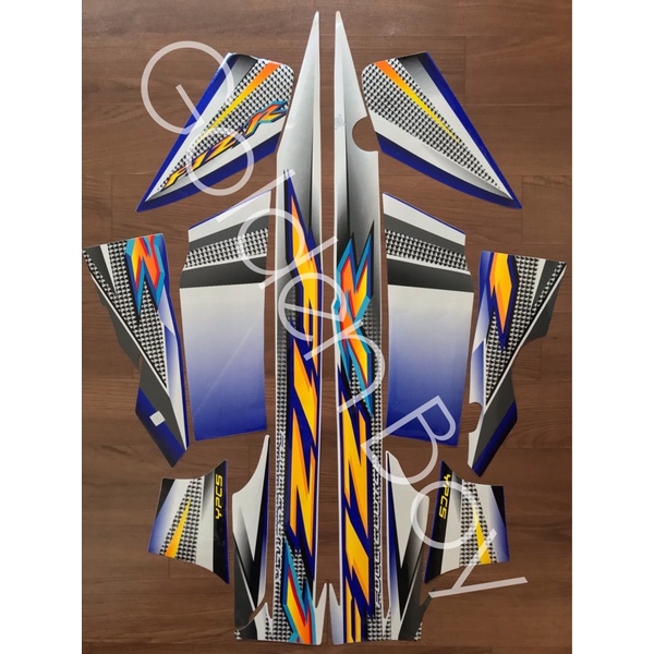 Striping F1Z R Fiz R 2004 Putih Biru Stiker F1Z R Fiz R 2004 Putih Biru Sticker F1Z R Fiz R 2004 Put