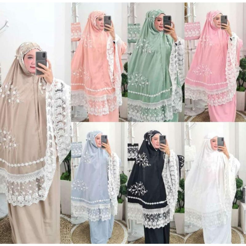 MUKENA SUPER SILKY BORDIR TAS BEHEL /MUKENA BORDIR TASIKMALAYA