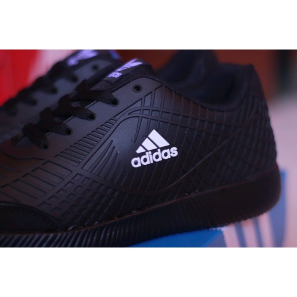 SEPATU SEKOLAH ADIDAS BAHAN KARET HITAM POLOS