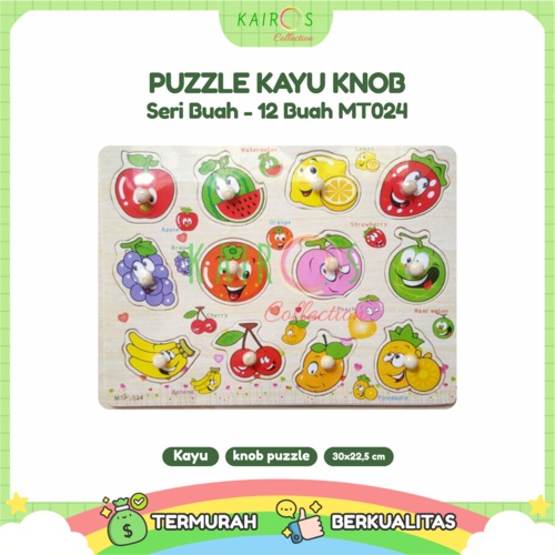 Puzzle Anak Kayu Knob Buah