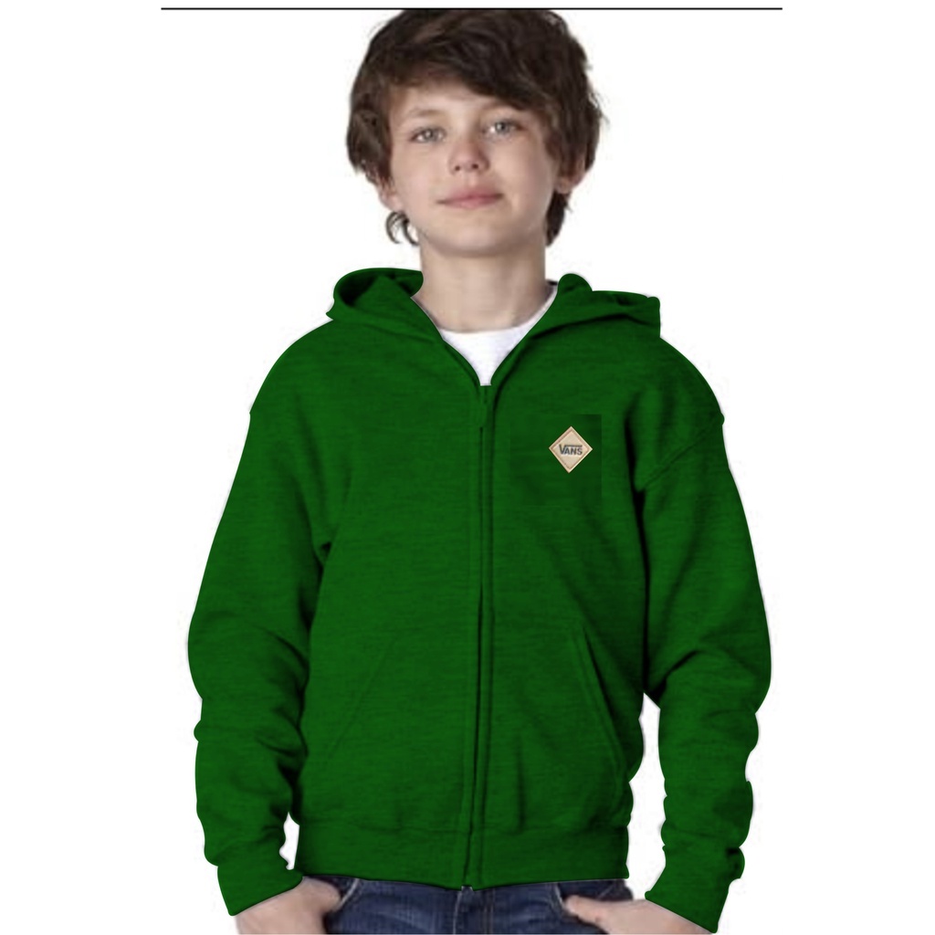 JAKET ZIPPER ANAK 2-12TAHUN POLOS LAKILAKI-PEREMPUAN FLEECE TEMPEL KULIT MURAH