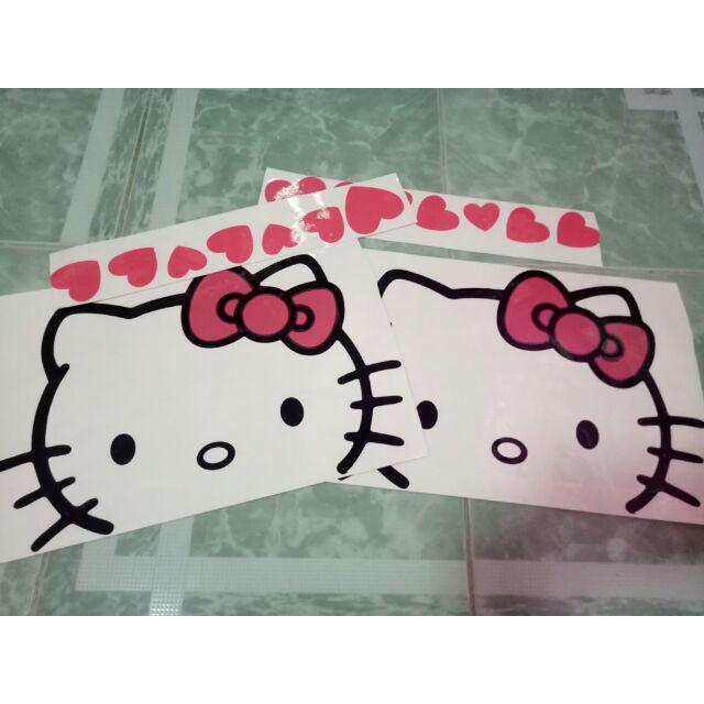 Stiker Hello Kitty Mobil Cutting Sticker Hello Kitty Kaca Mobil Helo Kity