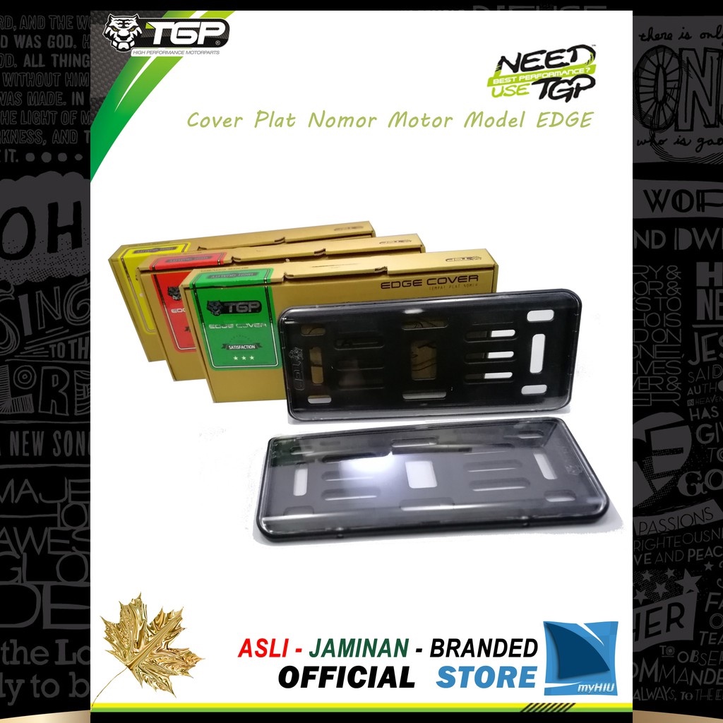 Dudukan Plat Nomor Sepeda Motor Polisi Model EDGE Sudut Manis / Motorcycle Licence Plate Cover TGP