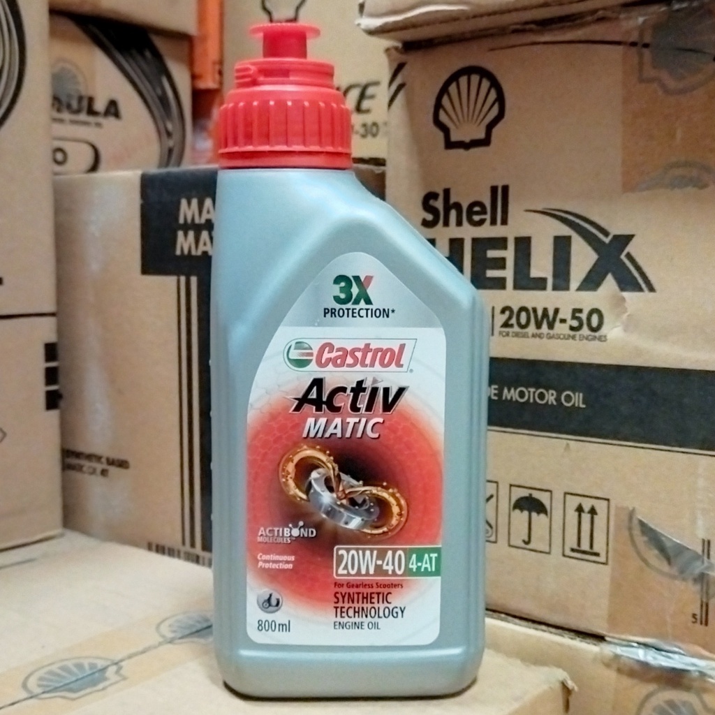 OLI MESIN MOTOR MATIC / SCOOTER CASTROL ACTIV MATIC 20W-40 800 ML