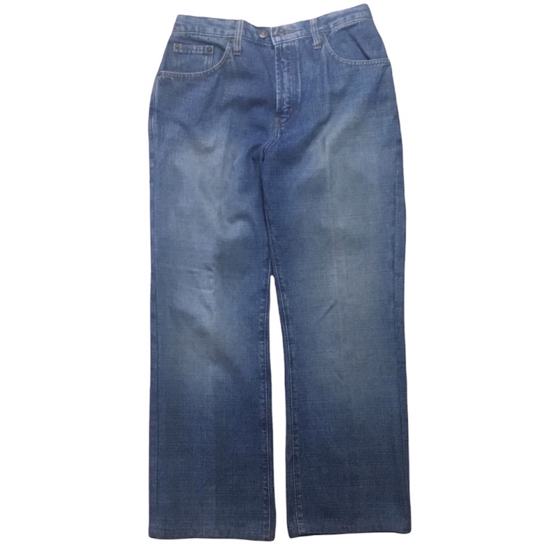 Celana jeans raw blue second