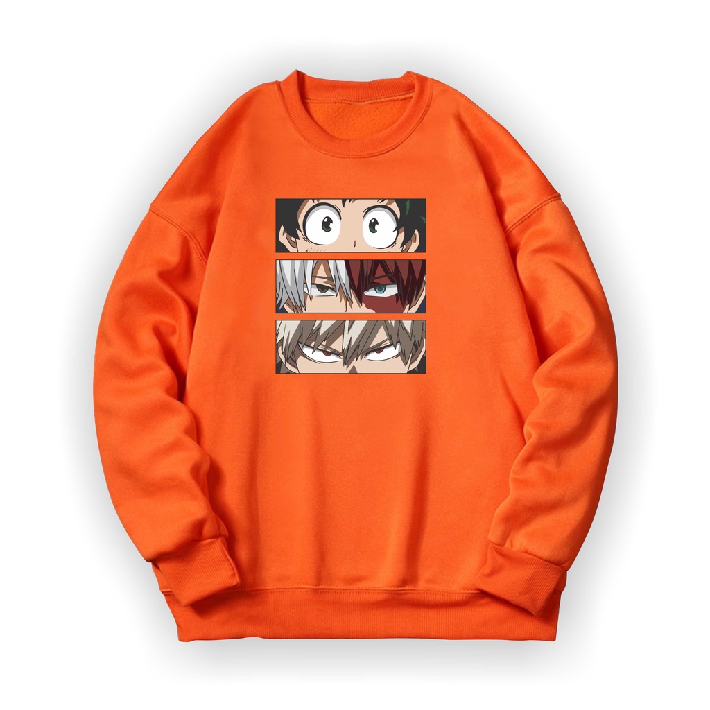 MY HERO ANIME Basic Sweater II MY HERO ANIME  Crewneck II SIZE M - XL ( Pria &amp; Wanita )