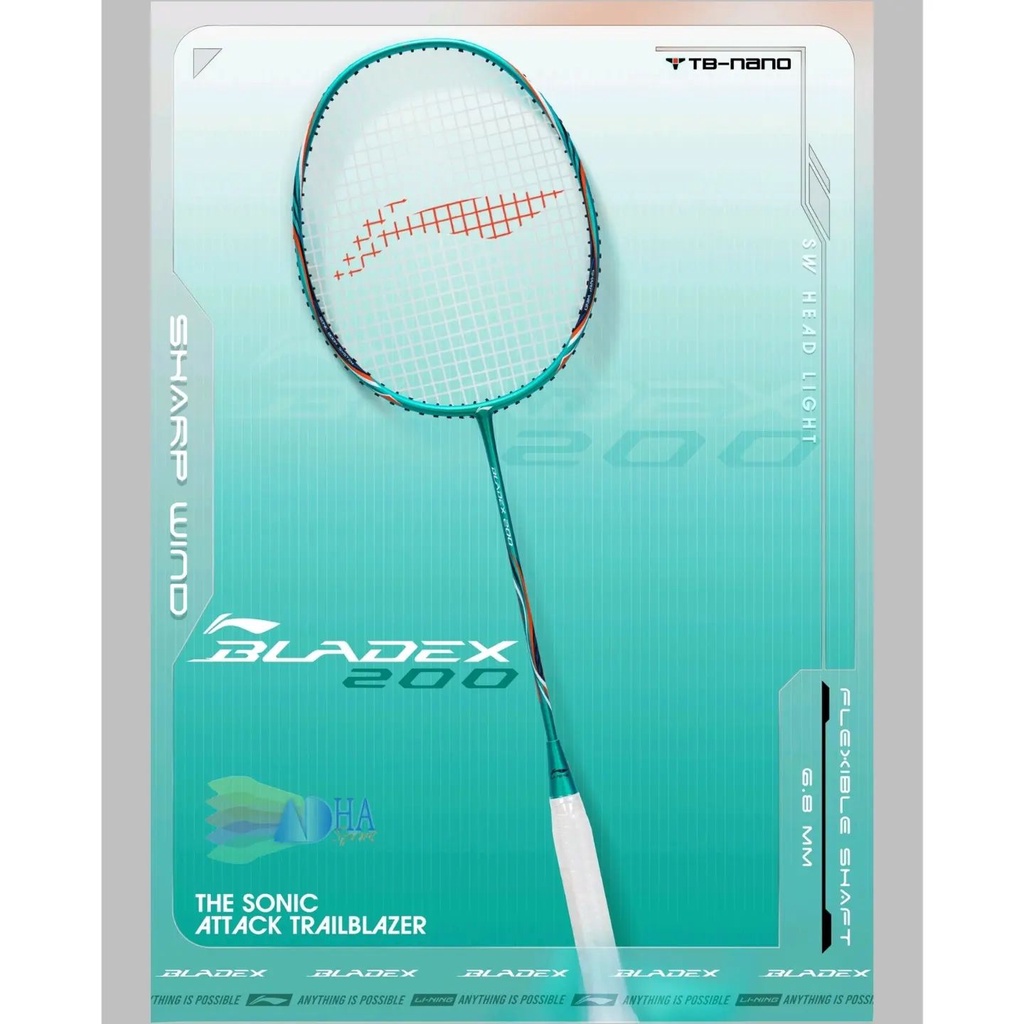 Raket Badminton Lining BladeX 200 / Blade X 200 Blue Original Bulutangkis Adha Sport Surabaya