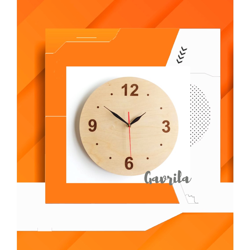 Jam Dinding Kayu Asli