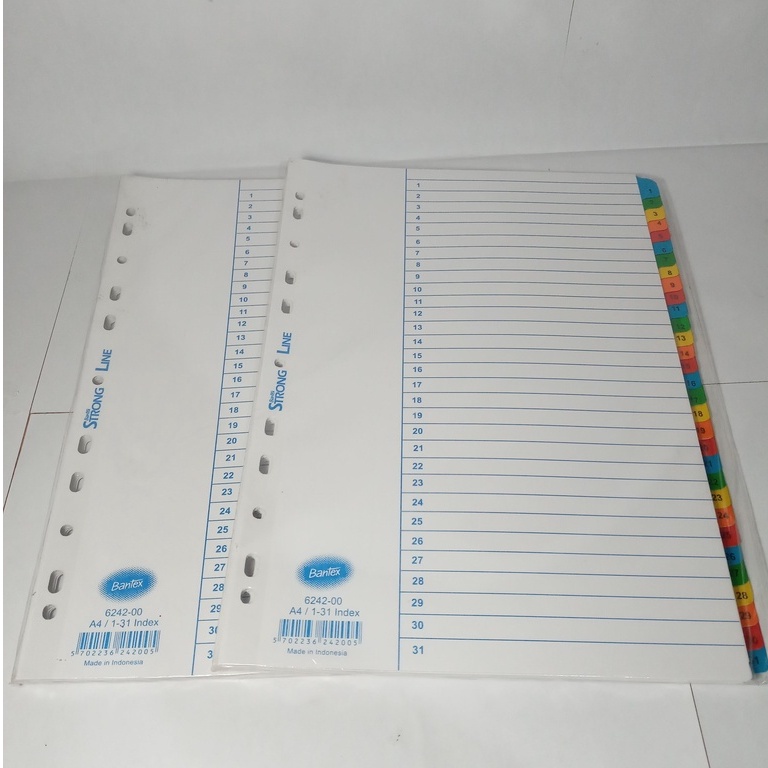 

[Cuci Gudang] BANTEX Strong Line Divider / Pemisah Kertas No. 6242-00 (1-31 index)