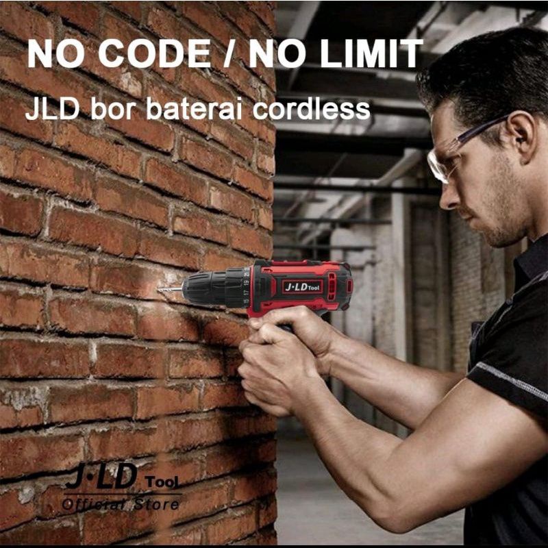 Promo!! Mesin Bor Cordles JLD 12v bor tanpa kabel