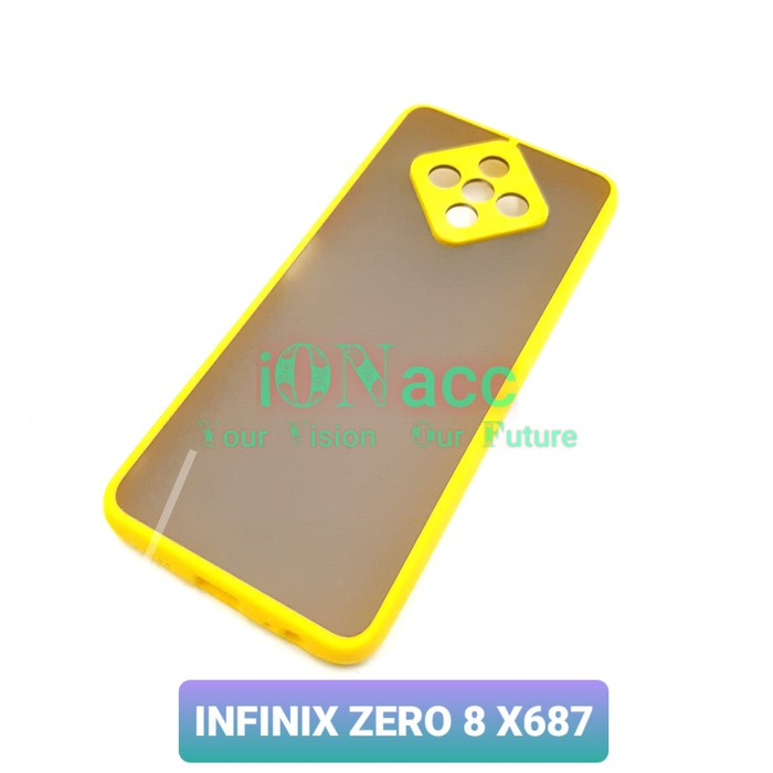 ION CASE MY CHOICE INFINIX ZERO 8 X687-HARDCASE DOVE TPU MACARON