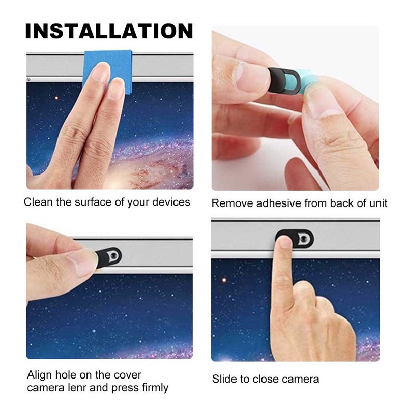 1 Pc Stiker Pelindung Lensa Kamera Webcam Universal Ultra Tipis Untuk Laptop / Tablet / Handphone