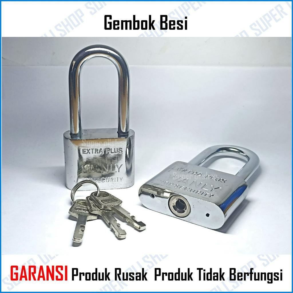 Gembok Pintu Pagar Rumah Anti Maling Besi Leher Pendek Panjang Besar 50MM Murah