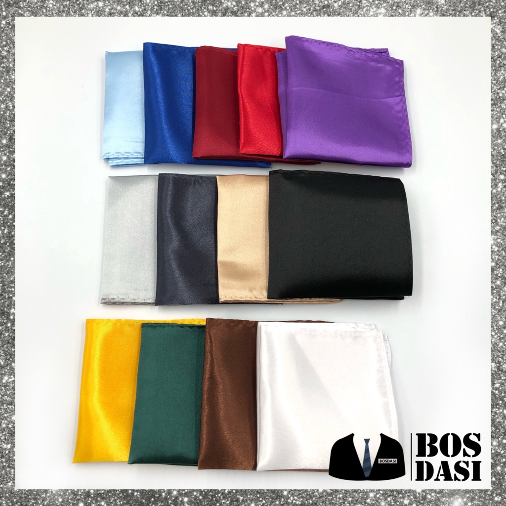 POCKET SQUARE / HANDKERCHIEF / SAPU TANGAN JAS PRIA POLOS