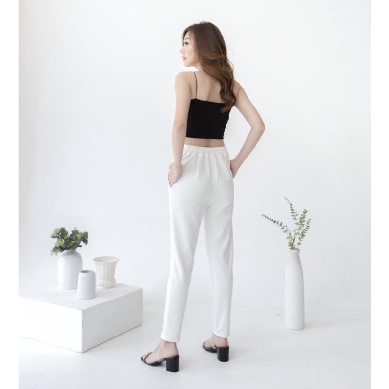 Lookatmeofficial • Celana Basic Daily Pants Bahan Scuba / Office Casual Pants