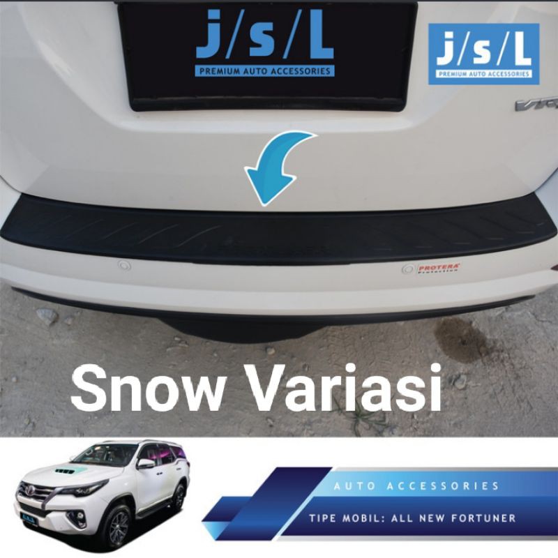 All New Fortuner sillplate belakang hitam rear scuff plate black JSL