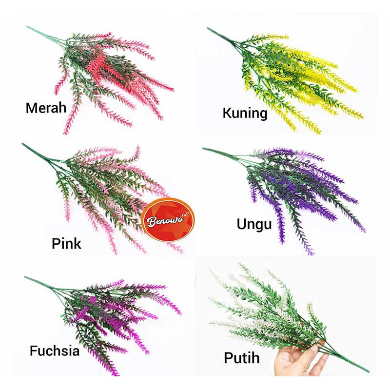Bunga Plastik Lavender Artificial Dekorasi Rumah Cantik - AF20A-4
