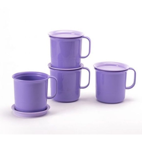 

Tuperware Familia Mug Preludio Mug 4pcs Gelas Ada Tutup