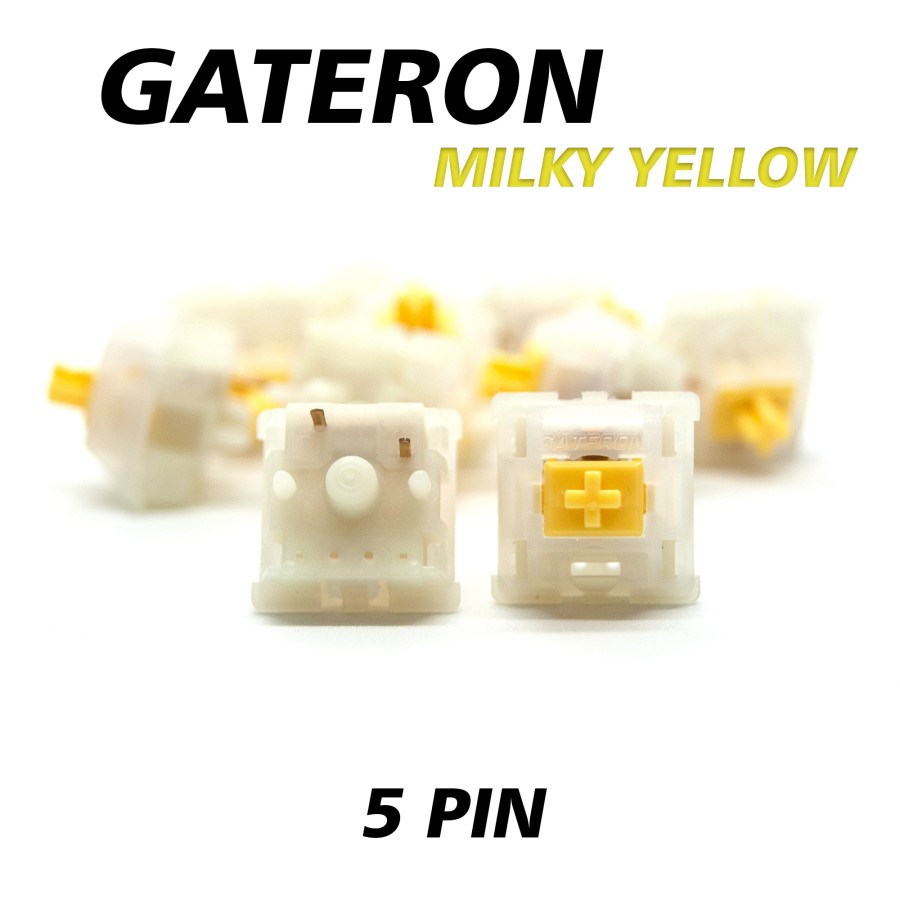 GATERON SWITCH MILKY YELLOW MECHANICAL KEYBOARD 5PIN / 5 PIN