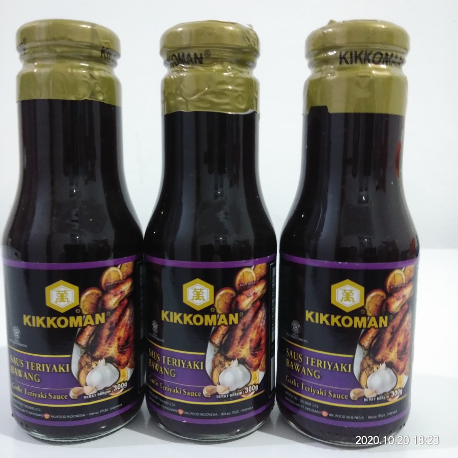 SAUS KIKKOMAN GARLIC TERIYAKI BAWANG SAUCE 300GR HALAL