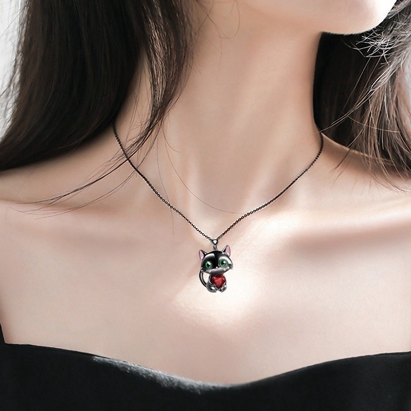 Kalung Liontin Unicorn Aksen Kristal Berlian Imitasi Warna-Warni Untuk Wanita