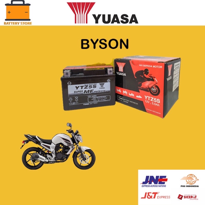 Aki motor Yamaha Vixion Byson Yuasa Ytz5s