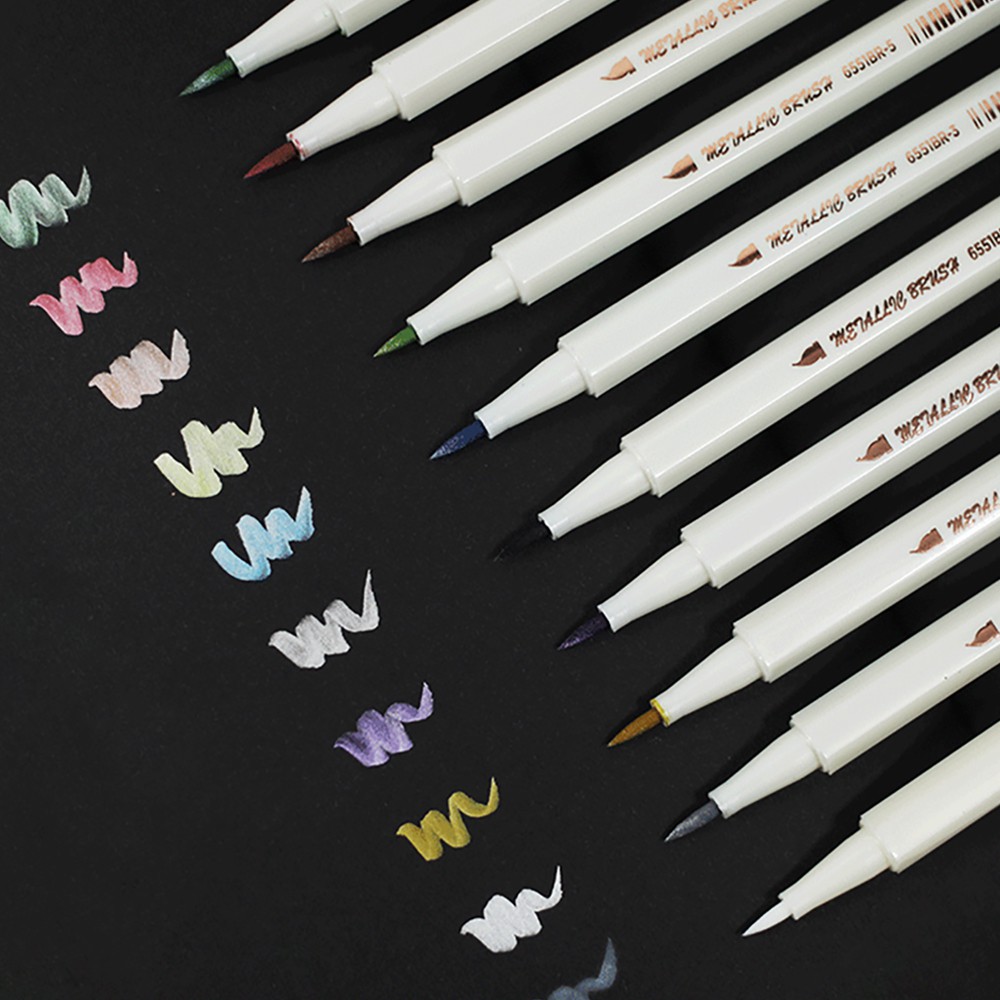 【TK】10colors Brush Pen Spidol Warna Lembut untuk Alat Tulis Sekolah