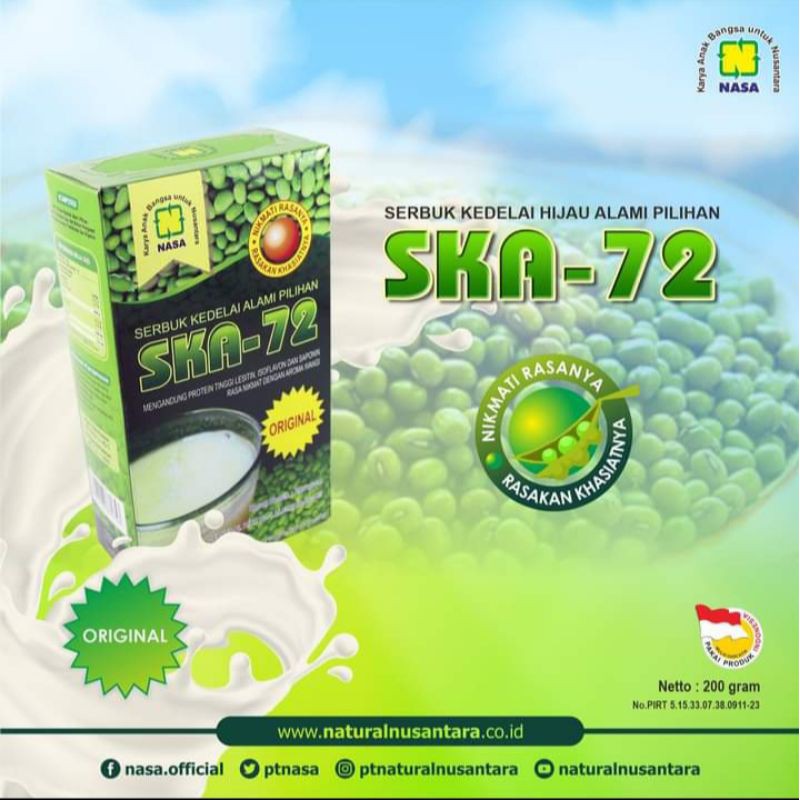 

SKA-72 Serbuk Susu Kedelai Hijau Alami Penambah Berat Badan 200 Gram