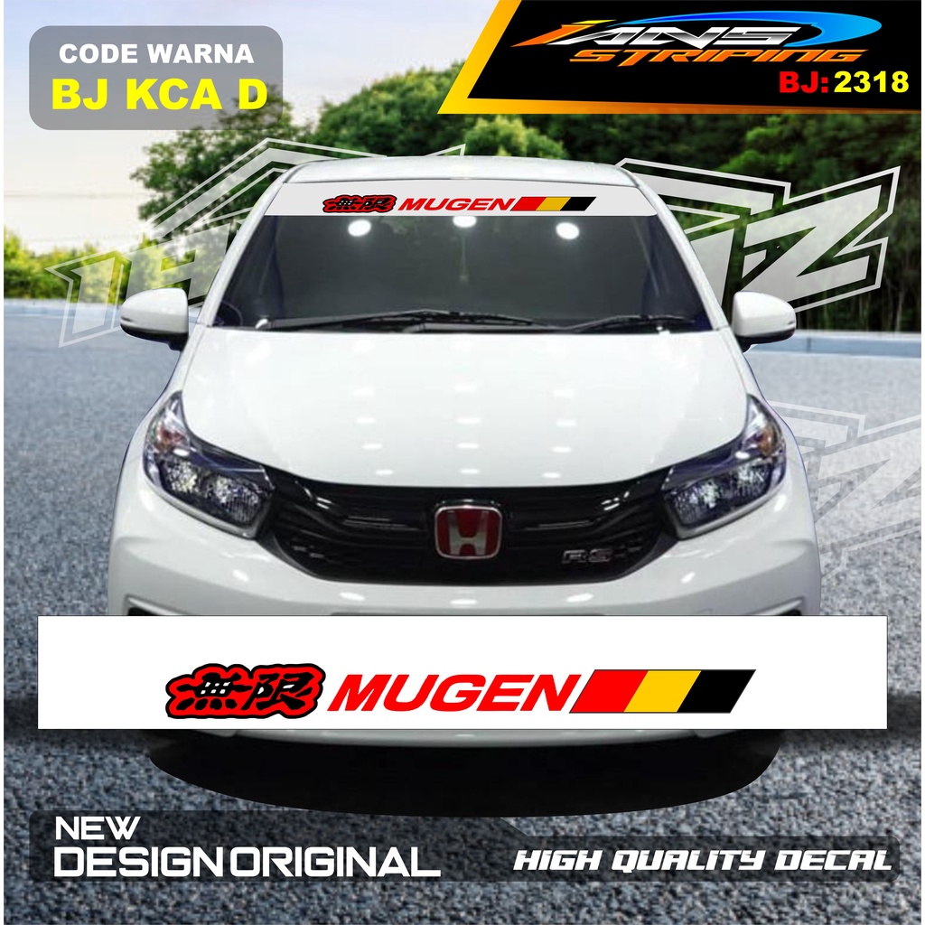 STIKER KACA DEPAN MOBIL BRIO / STICKER KACA DEPAN MOBIL HONDA JAZZ / VARIASI STIKER MOBIL AYLA / STIKER KACA MOBIL