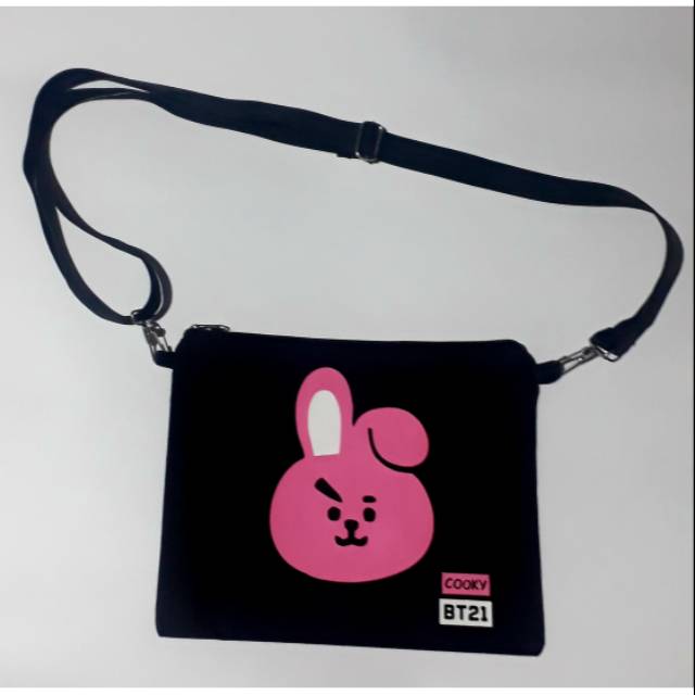Tas bt21 bts Clutch bt21 slingbag bt21 cooky tata chimmy shooky mang rj koya