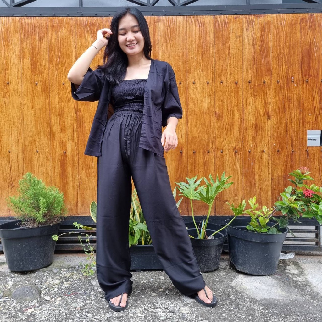 CELANA KULOT PANJANG BALI POLOS-KULOT POLOS HITAM