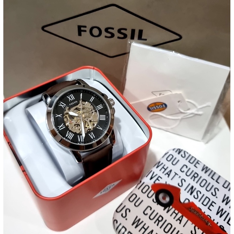 Jam Tangan Pria Automatic Tali Kulit Waterproof